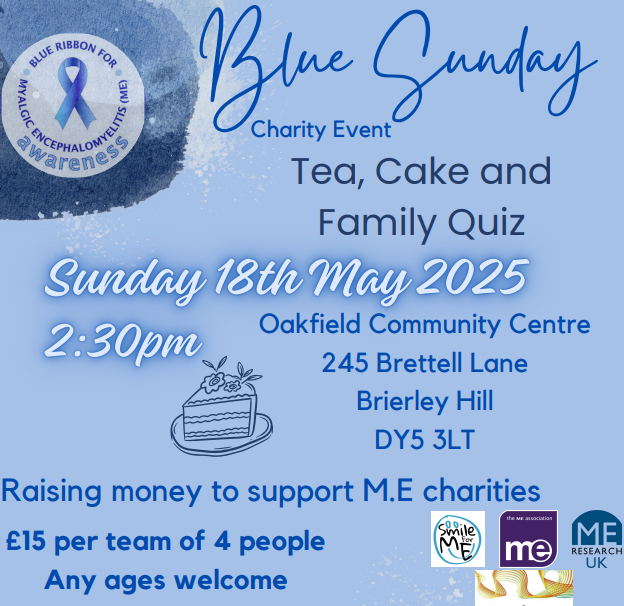 Oakfield Community Centre - Blue Sunday Charity Event - Tea, Cake and Family Quiz